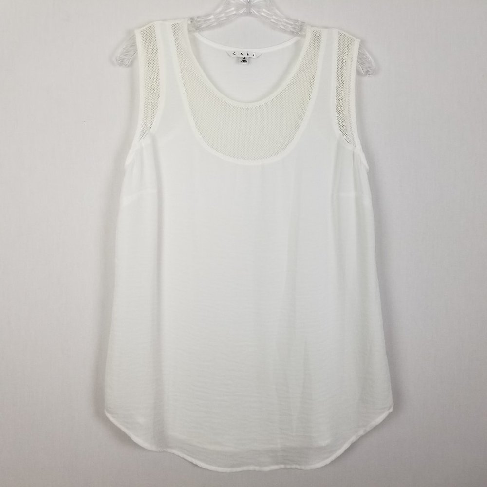 Cabi‎ sleeveless summer white women top M